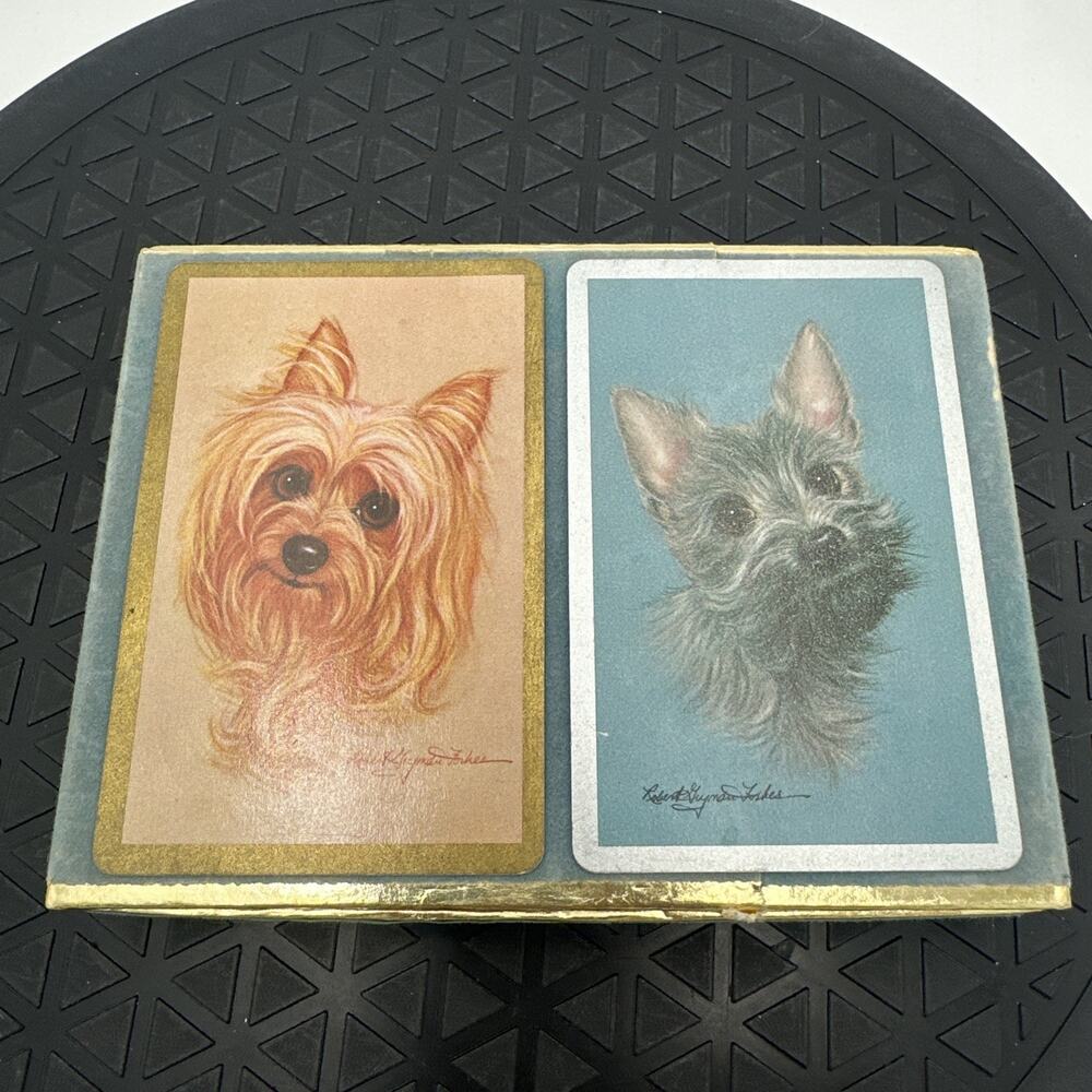 Robert Guzman Forbes Art Congress Playing Terrier Dog Double Deck